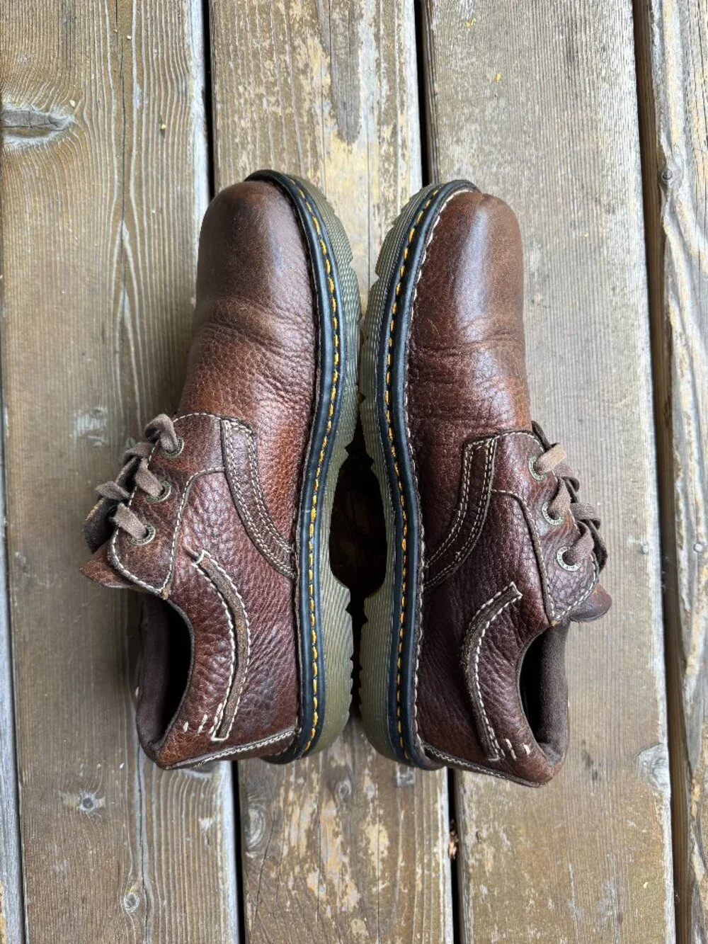 Dr Martens Ordell Brown Leather Lace Up 3 Eye Low Ankle Oxford in Men's 10